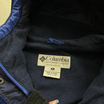 VINTAGE 00s COLUMBIA TECHNICAL HOODED HEAVY JACKET BLUE