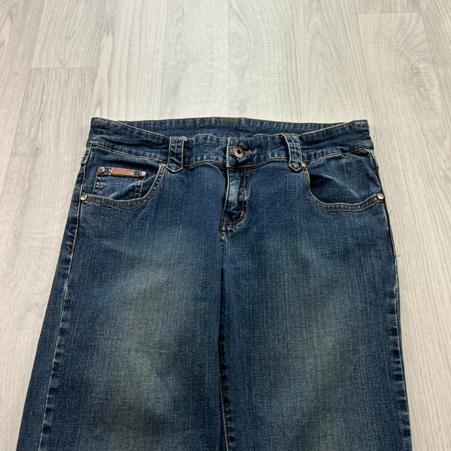 VINTAGE Y2K BILLABONG LOW RISE BOOTCUT JEANS BLUE