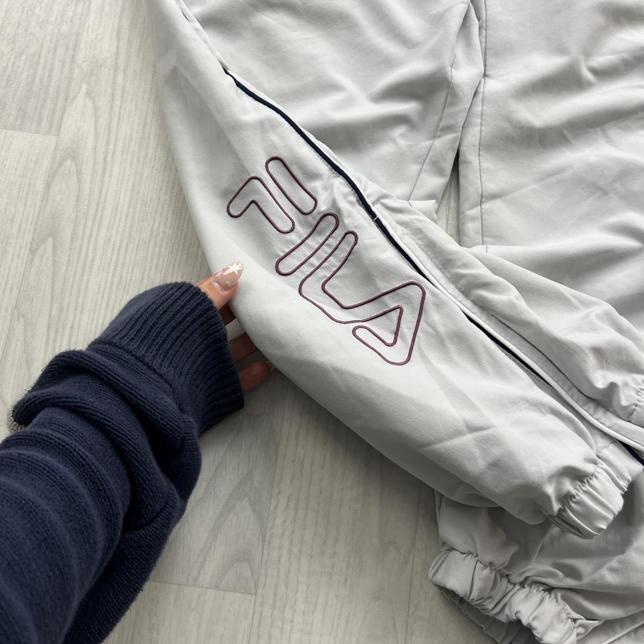 VINTAGE Y2K FILA BAGGY TRACKSUIT BOTTOMS GREY