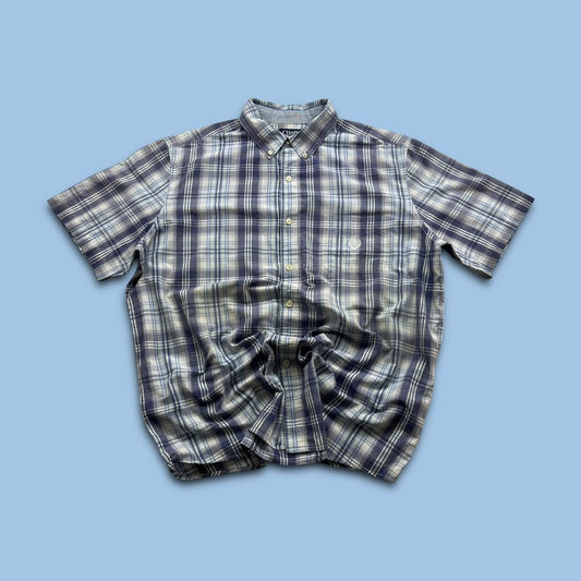 VINTAGE Y2K CHAPS SHORT SLEEVE SHIRT BLUE