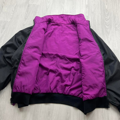 VINTAGE 00s COLUMBIA REVERSIBLE BOMBER JACKET BLACK PINK