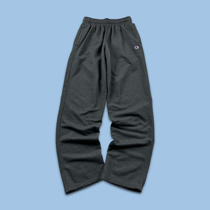 VINTAGE 00s CHAMPION STRAIGHT LEG COTTON SWEATPANTS CHARCOAL GREY