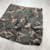 VINTAGE Y2K OLD NAVY BAGGY CAMO CARGO SHORTS KHAKI GREEN