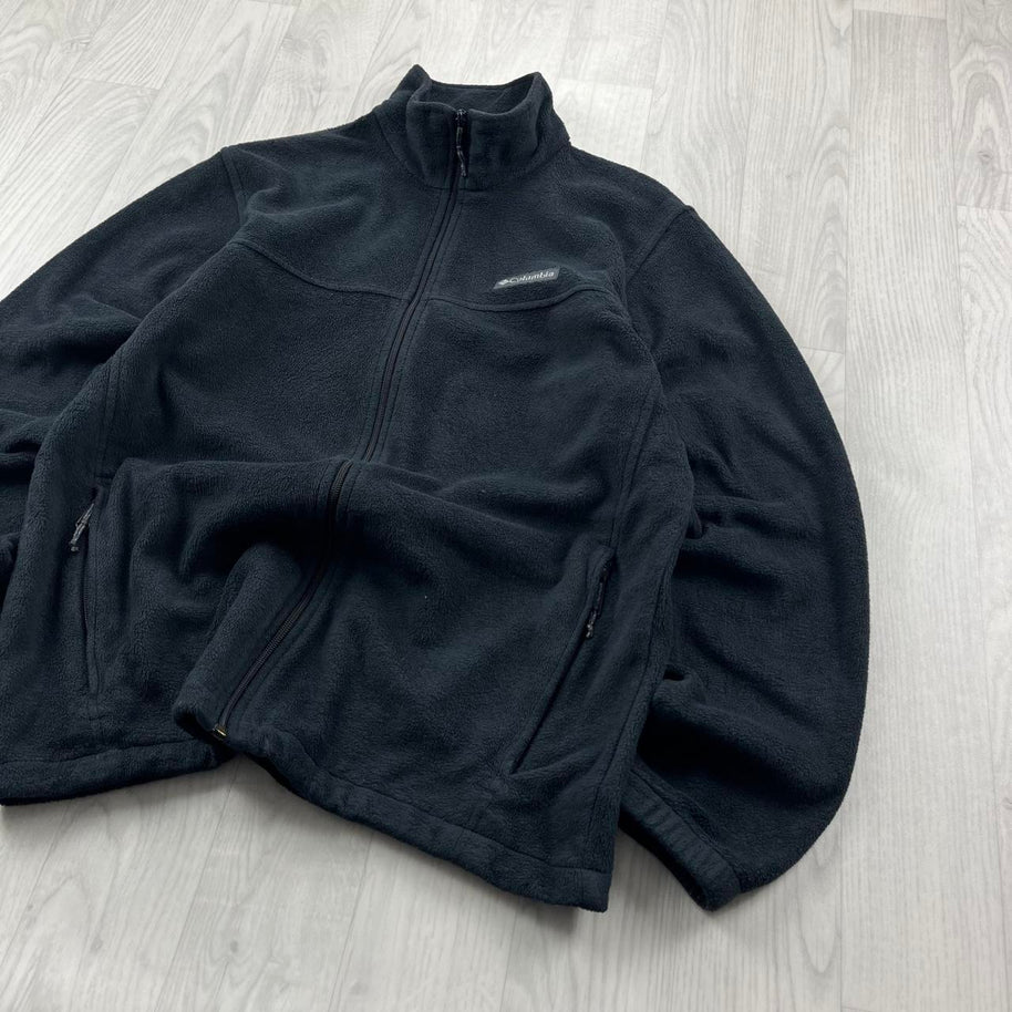 VINTAGE Y2K COLUMBIA UTILITY FLEECE JACKET BLACK