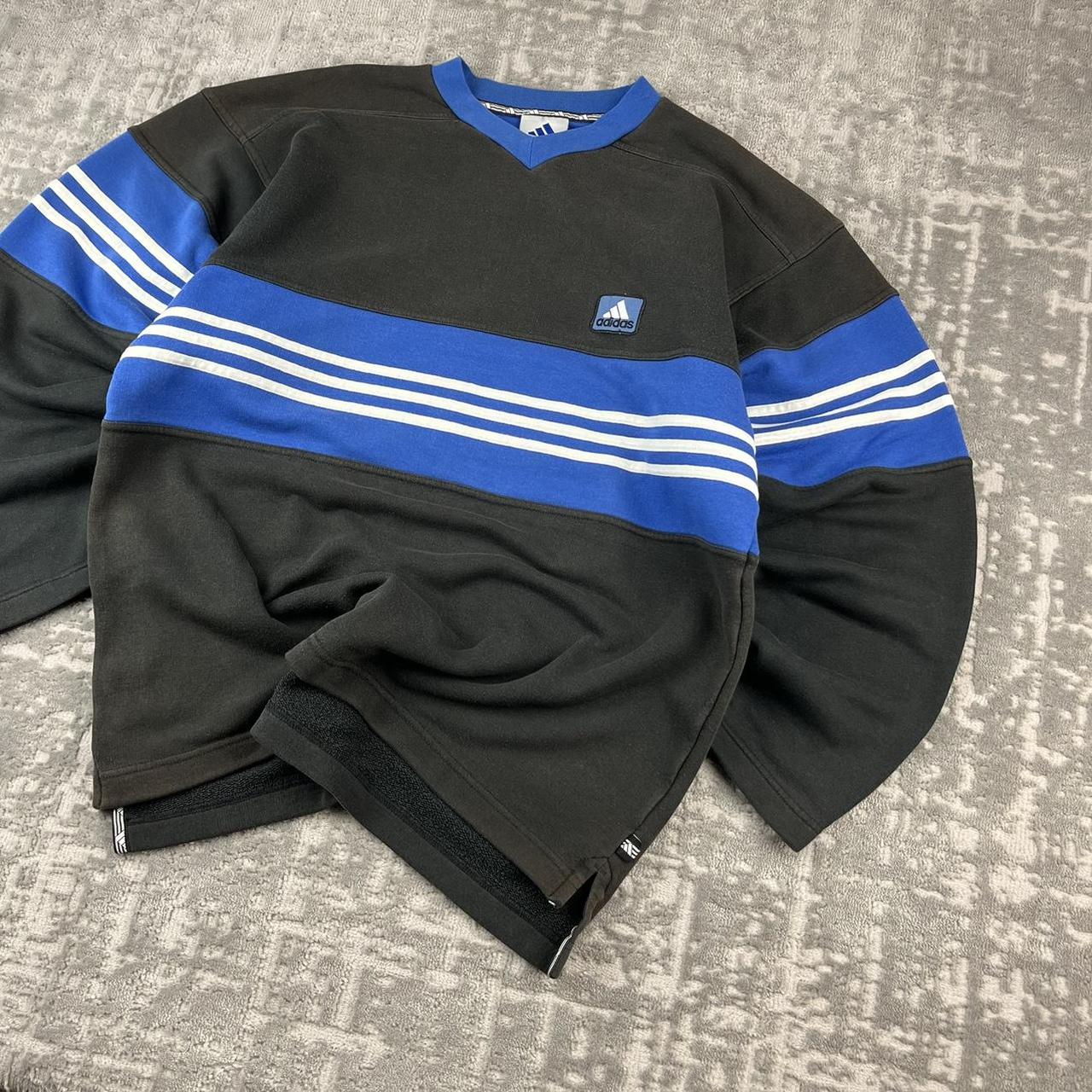 VINTAGE Y2K ADIDAS BOXY SPORTY SWEATSHIRT FADED BLACK