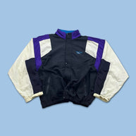 VINTAGE 90s REEBOK WINDBREAKER TRACK JACKET BLACK