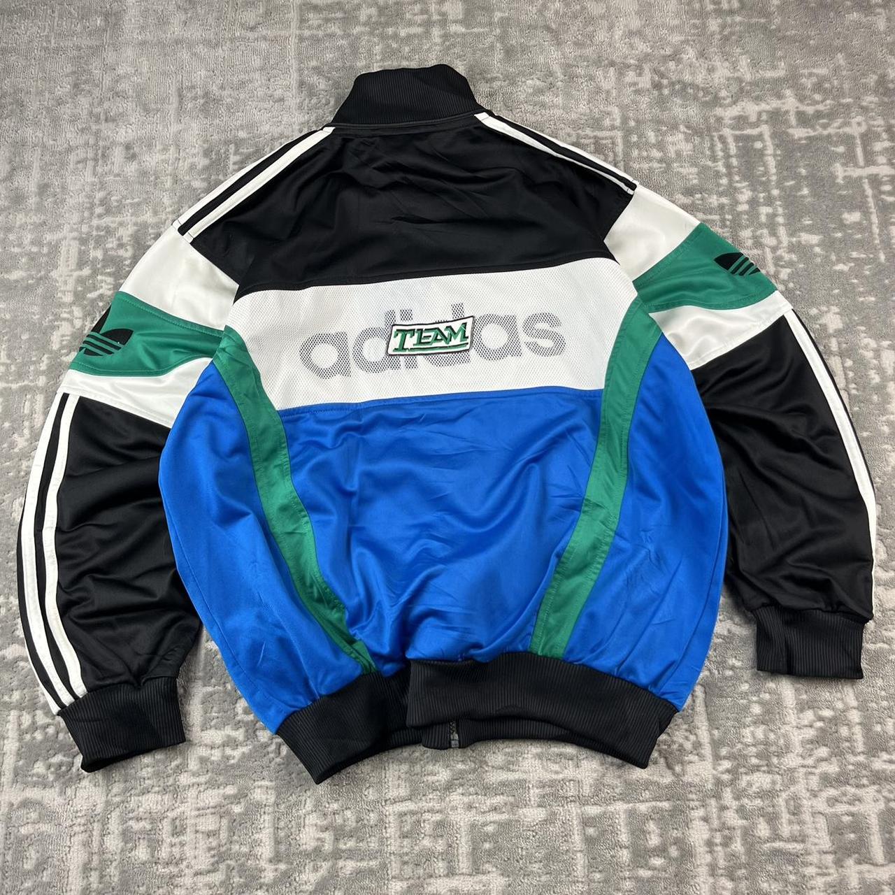 VINTAGE 90s ADIDAS PANELLED SPORTY TRACKSUIT JACKET BLACK