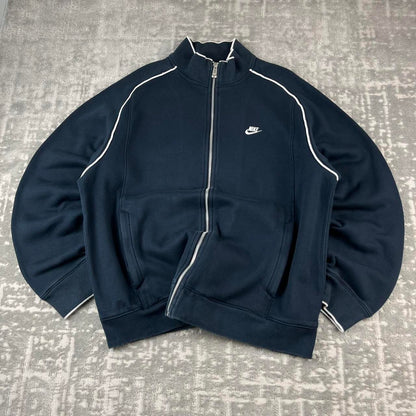 VINTAGE Y2K NIKE ZIP UP SWEATSHIRT SPORTY TOP NAVY