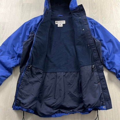 VINTAGE 00s COLUMBIA TECHNICAL HOODED HEAVY JACKET BLUE