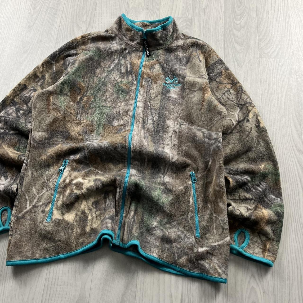 VINTAGE REALTREE ZIP UP FLEECE CAMO BLUE