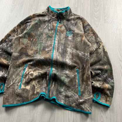 VINTAGE REALTREE ZIP UP FLEECE CAMO BLUE