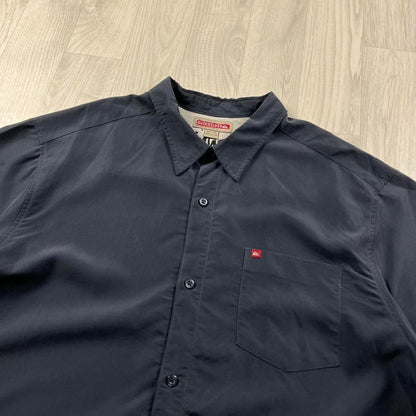 VINTAGE Y2K QUIKSILVER SHORT SLEEVE SHIRT NAVY