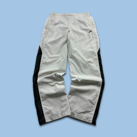 VINTAGE Y2K NIKE WIDE LEG BAGGY TRACKSUIT BOTTOMS WHITE