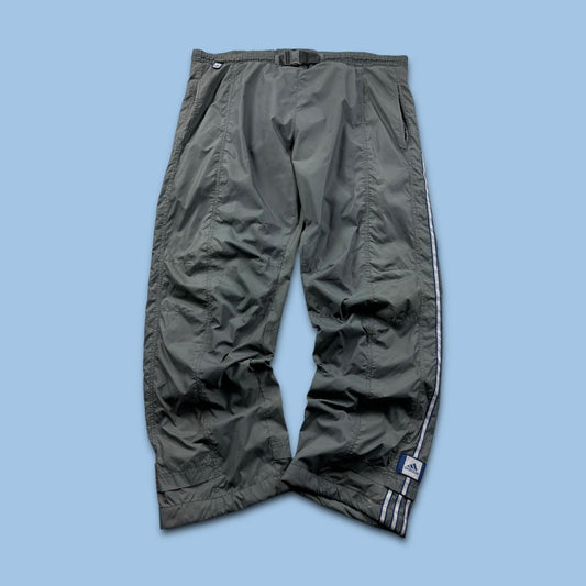 VINTAGE Y2K ADIDAS BAGGY TRACKSUIT BOTTOMS GREY