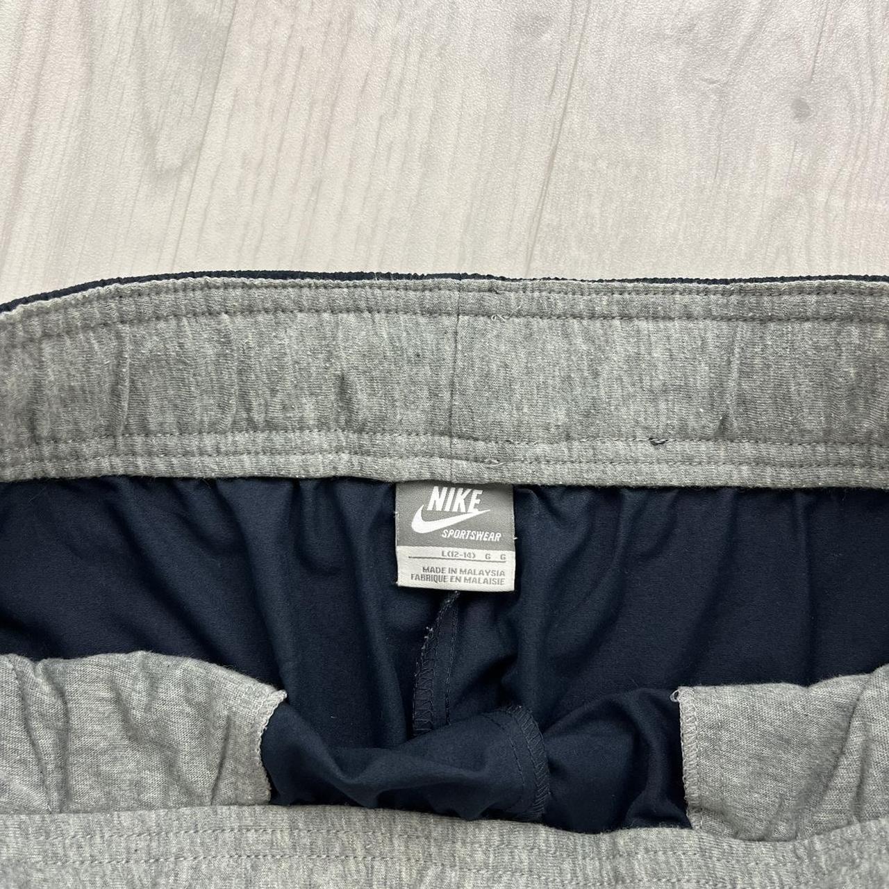 VINTAGE Y2K NIKE LOW RISE BAGGY WIDE LEG TRACKSUIT BOTTOMS NAVY