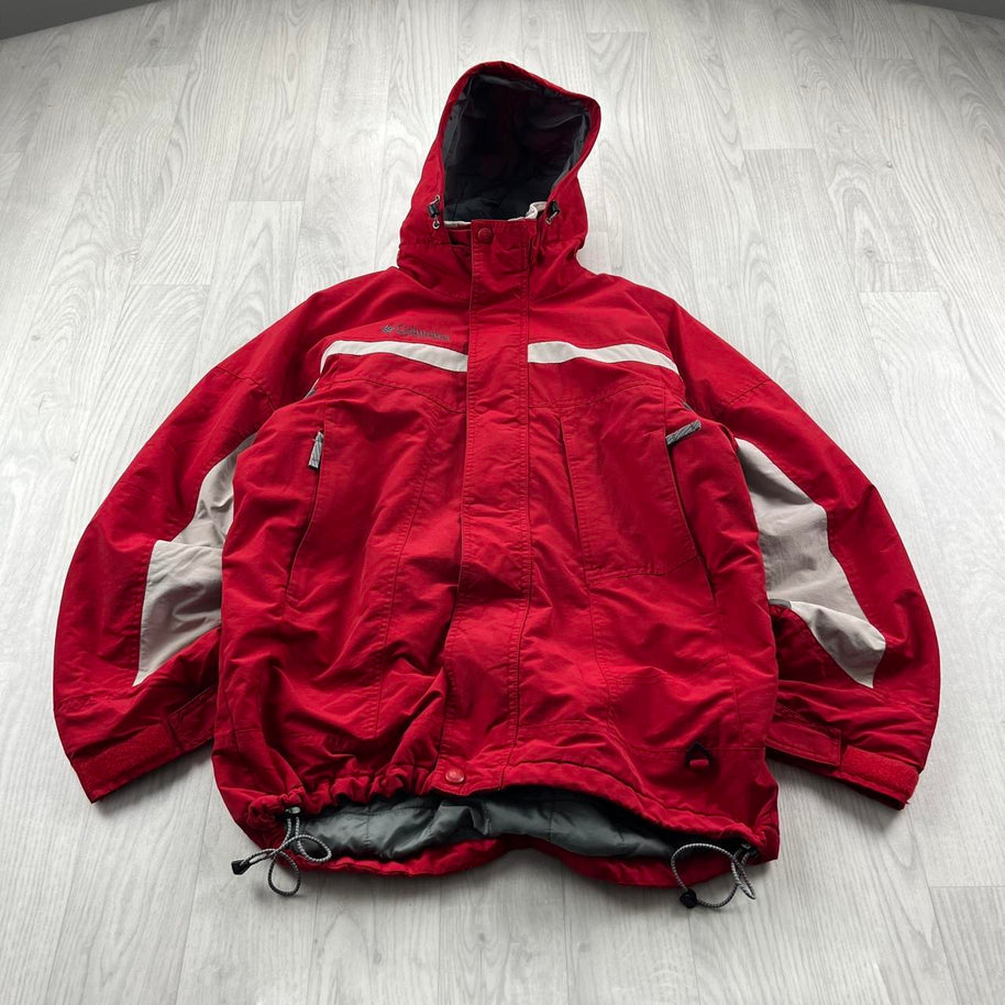 VINTAGE Y2K COLUMBIA TECHNICAL SKI JACKET RED