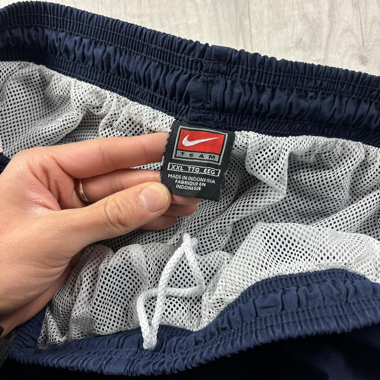 VINTAGE Y2K NIKE TEAM WIDE LEG BAGGY TRACKSUIT BOTTOMS NAVY