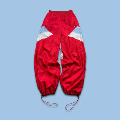 VINTAGE Y2K CHAMPION TECHNICAL BAGGY TRACKSUIT BOTTOMS RED