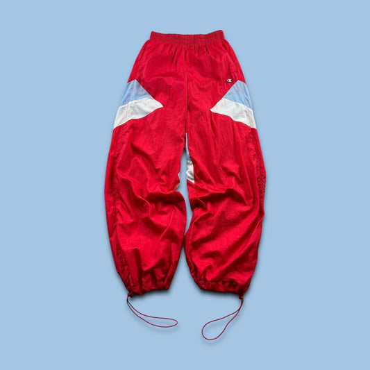 VINTAGE Y2K CHAMPION TECHNICAL BAGGY TRACKSUIT BOTTOMS RED