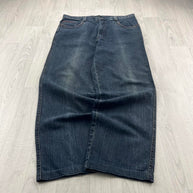 VINTAGE Y2K CARLO PALAZZI BAGGY EMBROIDERED JEANS BLUE