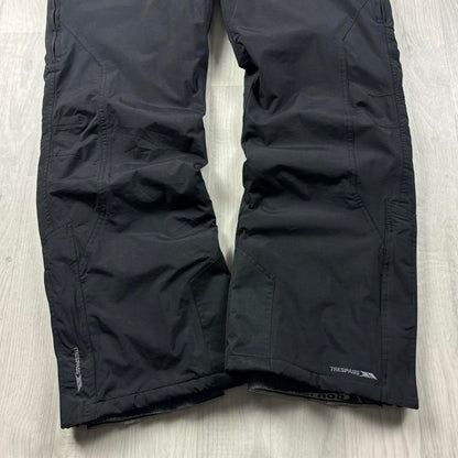 VINTAGE Y2K TRESSPASS BAGGY SKI PANTS SALOPETTES BLACK