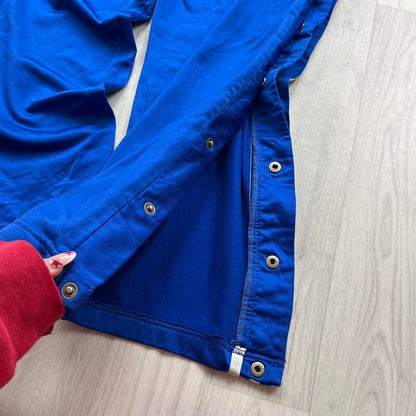 VINTAGE Y2K ADIDAS SIDE STRIPE POPPER BAGGY TRACKSUIT BOTTOMS BLUE