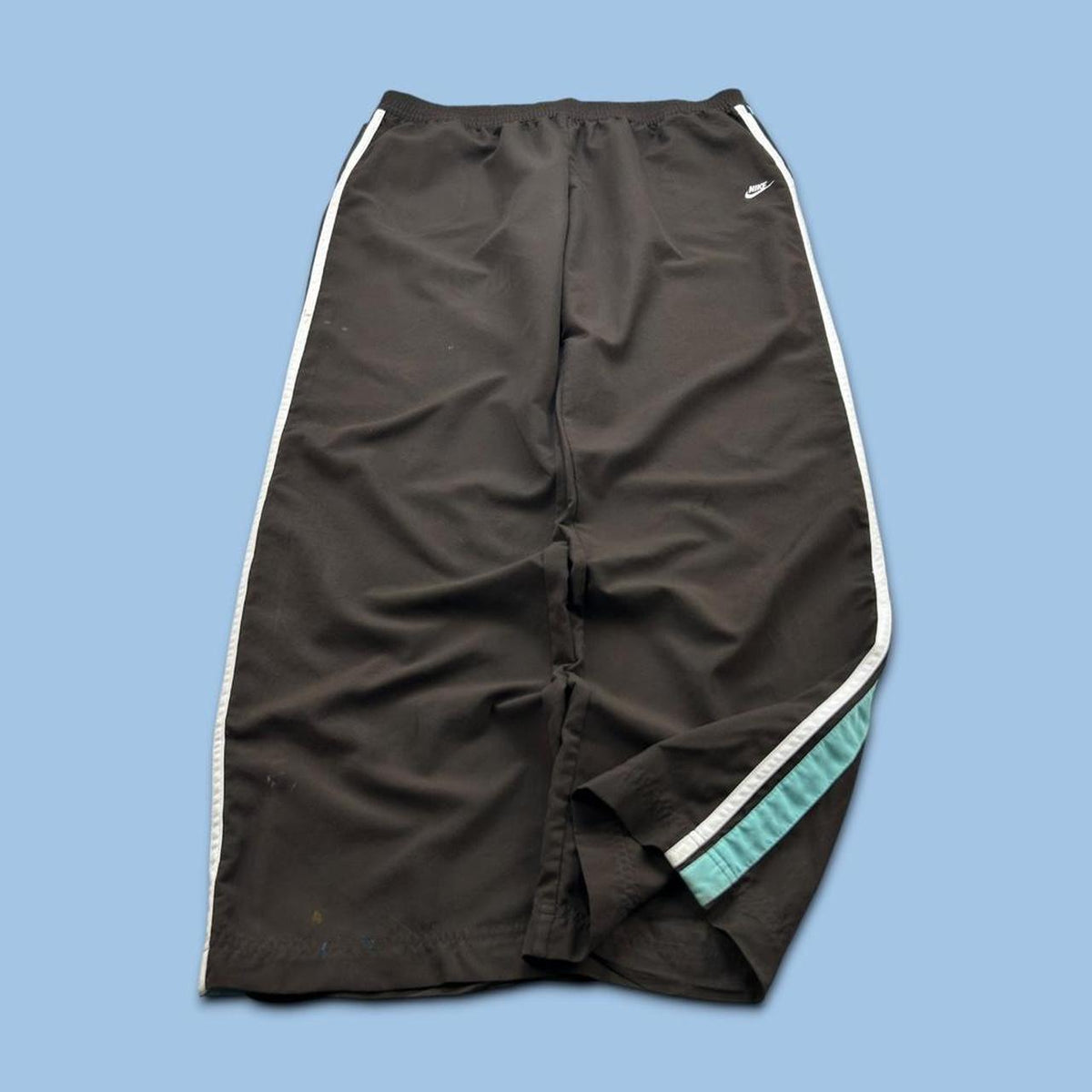 VINTAGE Y2K NIKE LOW RISE BAGGY TRACKSUIT BOTTOMS BROWN
