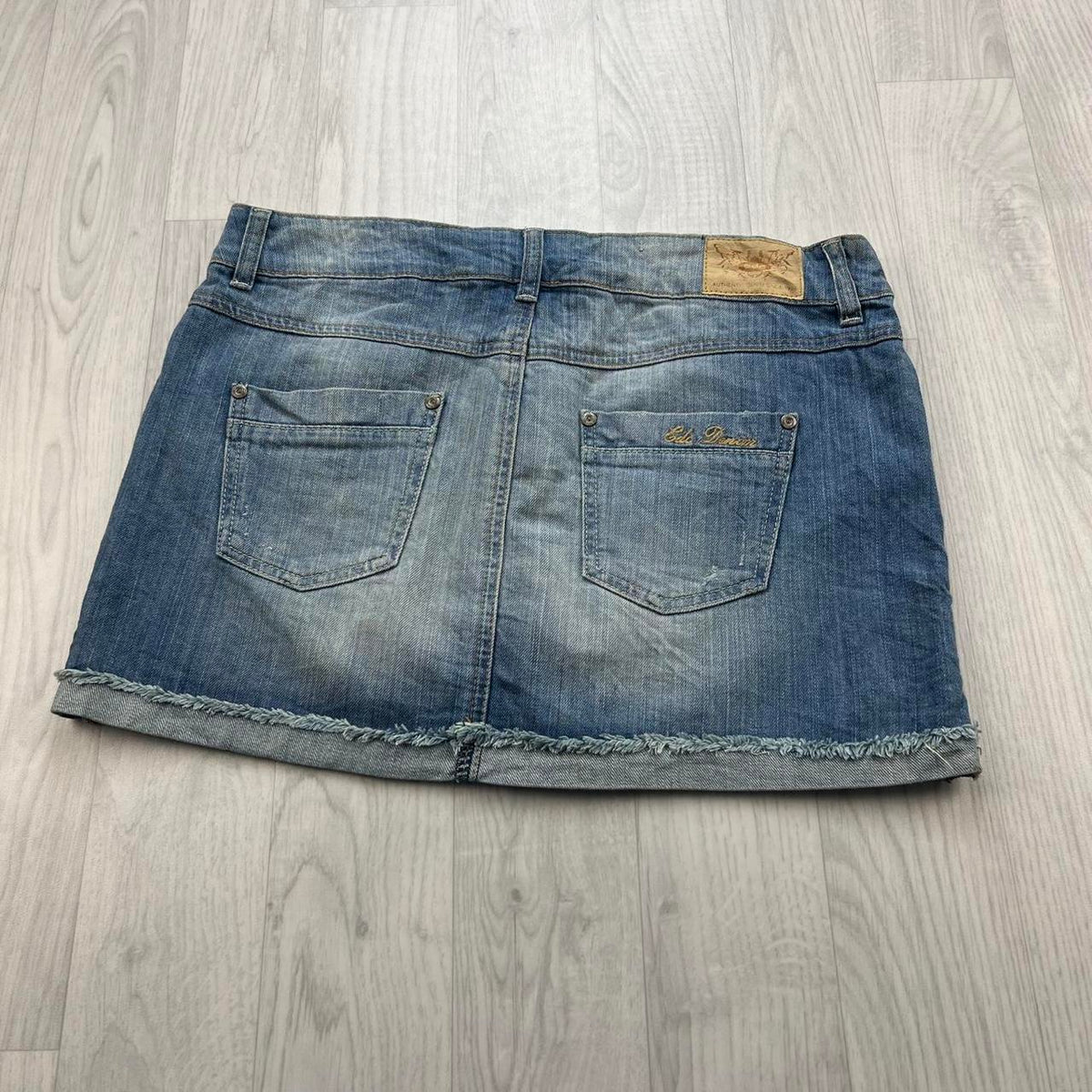 VINTAGE Y2K EDC ESPRIT DENIM MINI SKIRT BLUE