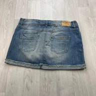 VINTAGE Y2K EDC ESPRIT DENIM MINI SKIRT BLUE