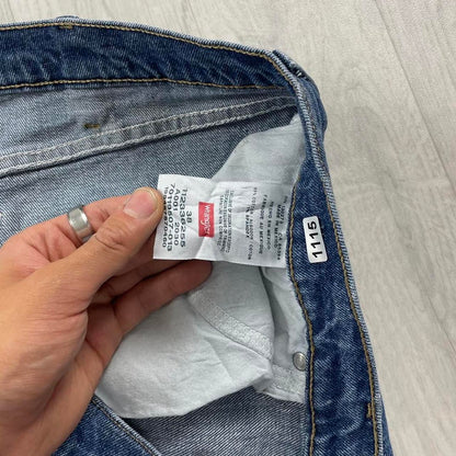 VINTAGE WRANGLER BAGGY LOOSE JORTS NAVY BLUE (38w)