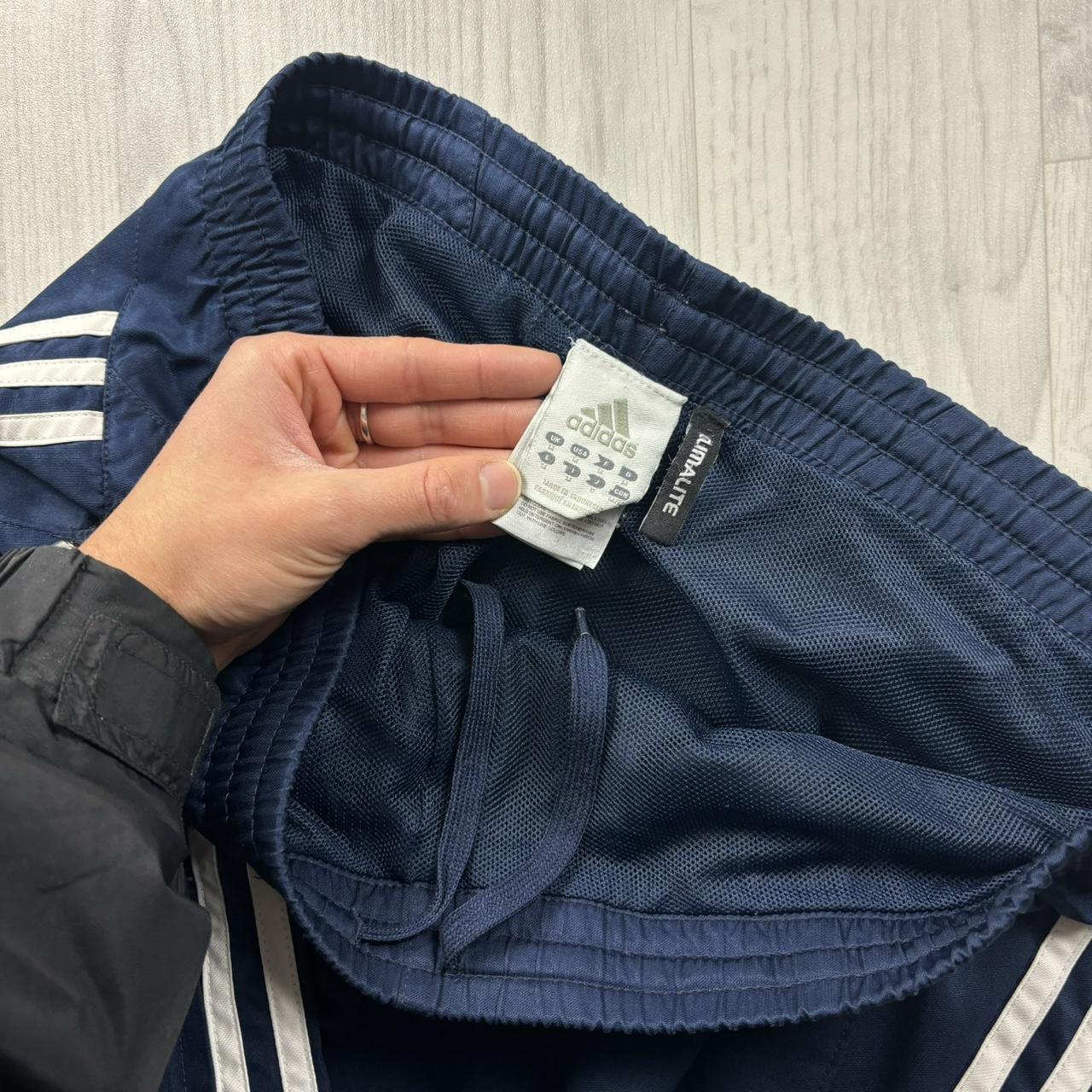 VINTAGE Y2K ADIDAS BAGGY TRACKSUIT BOTTOMS NAVY