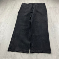 VINTAGE Y2K BROOKLYN XPRESS WIDE LEG CARGO JEANS BLACK