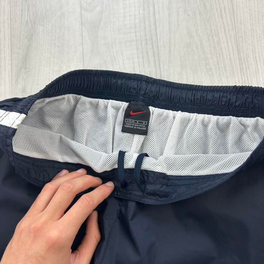 VINTAGE Y2K NIKE LOW RISE TRACKSUIT BOTTOMS NAVY