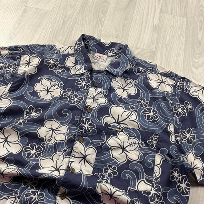 VINTAGE Y2K O’NEILL HAWAIIAN SHORT SLEEVE SHIRT BLUE