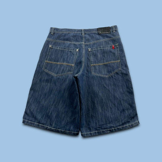 VINTAGE SOUTHPOLE BAGGY LOOSE SKATER HIP HOP JORTS NAVY (38w)