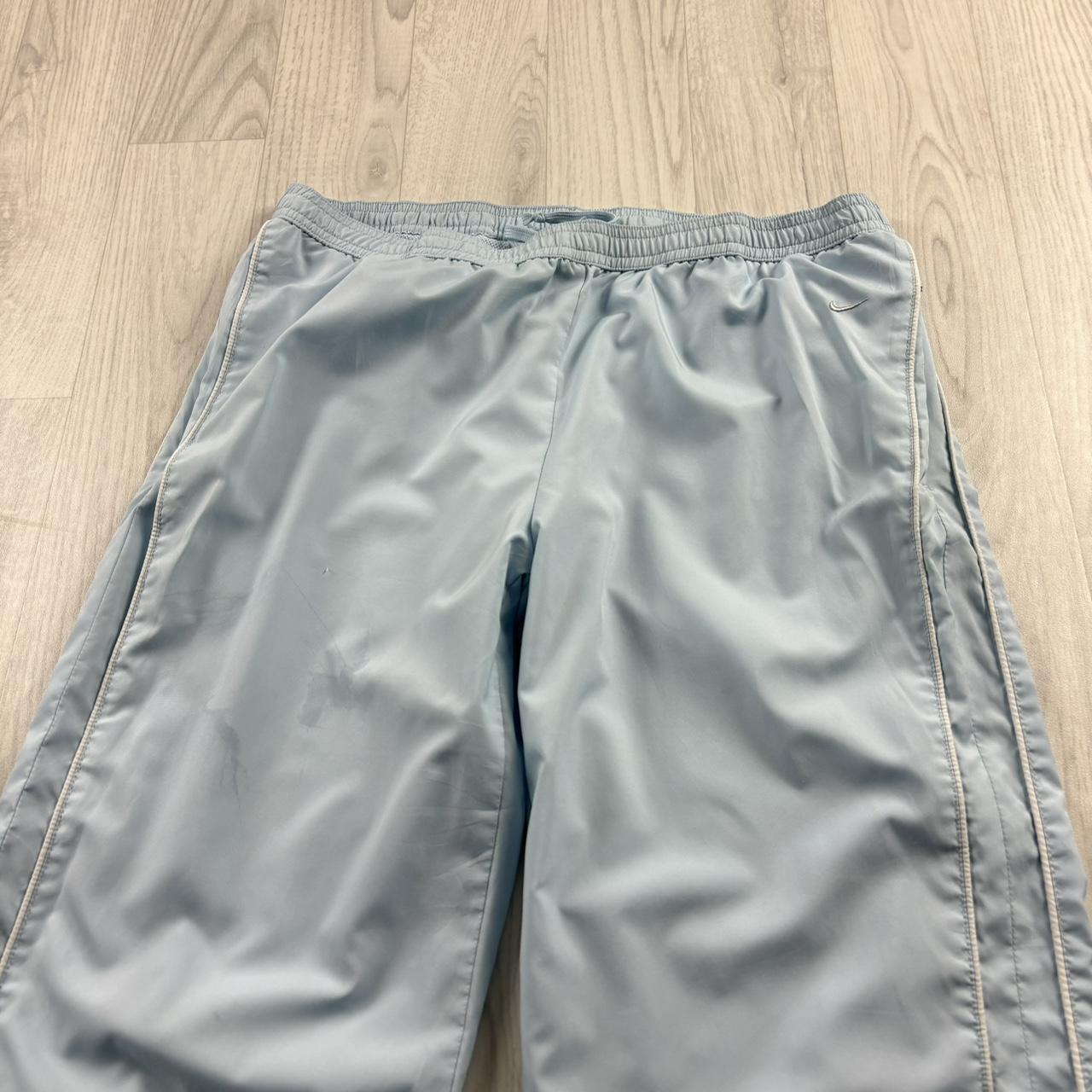 VINTAGE Y2K NIKE LOW RISE BAGGY TRACKSUIT BOTTOMS BABY BLUE
