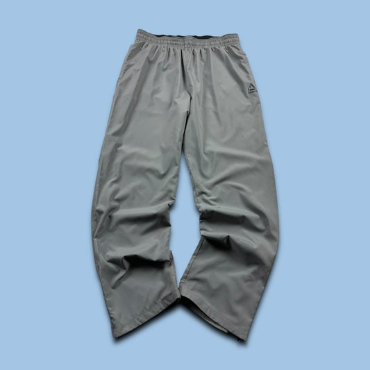 VINTAGE Y2K REEBOK BAGGY STRAIGHT LEG TRACKSUIT BOTTOMS GREY