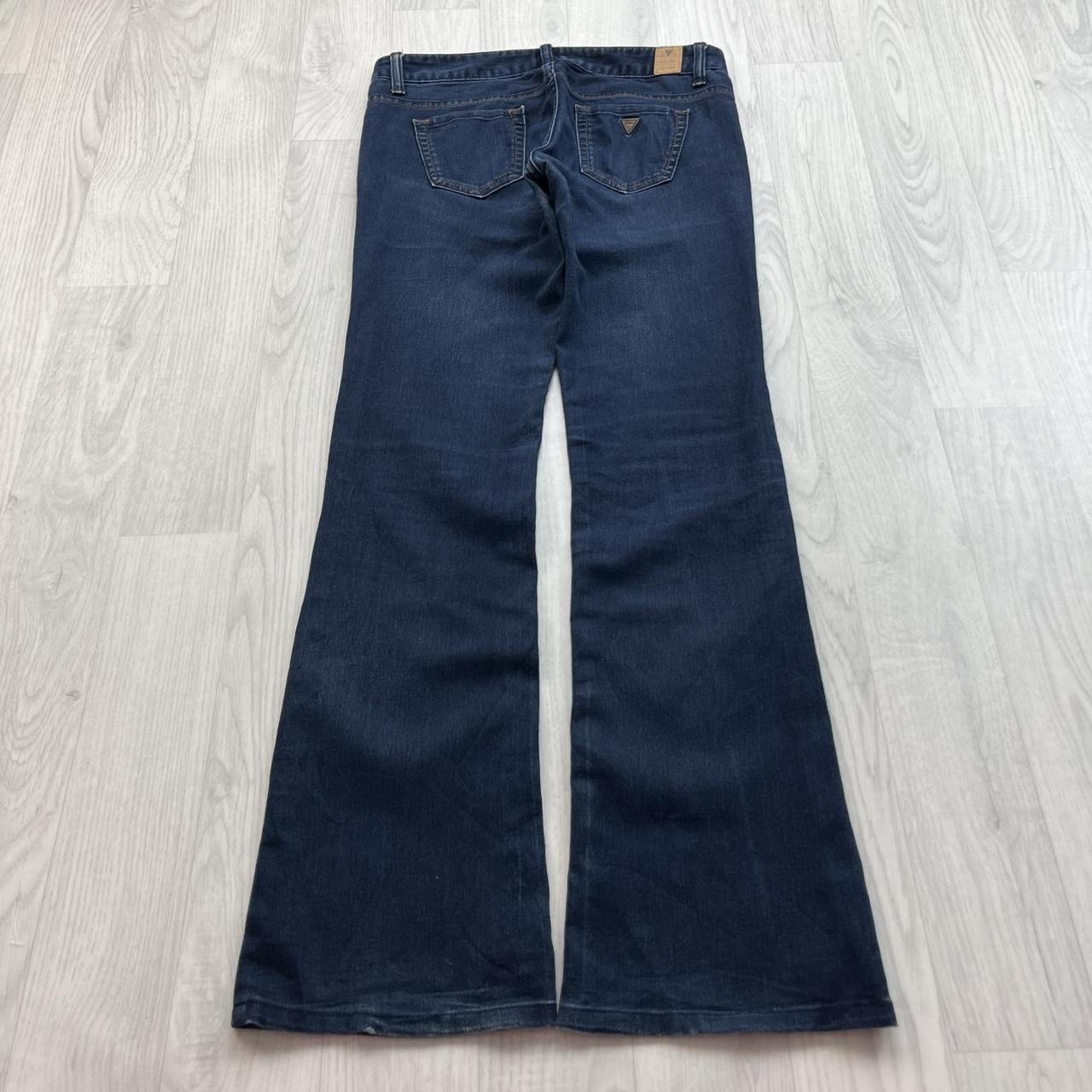 VINTAGE Y2K GUESS LOW RISE SLIM BOOTCUT JEANS NAVY BLUE