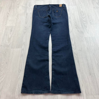 VINTAGE Y2K GUESS LOW RISE SLIM BOOTCUT JEANS NAVY BLUE