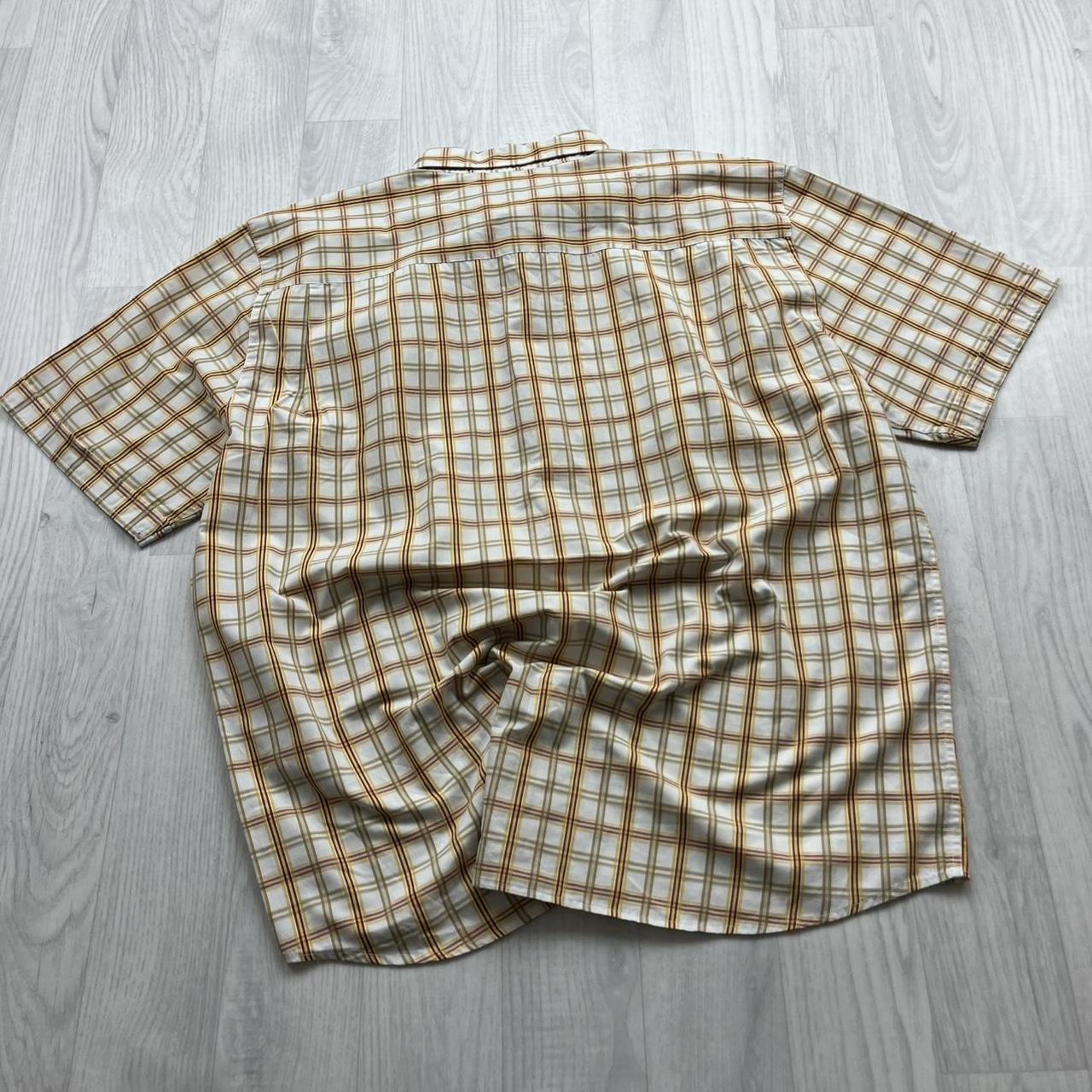 VINTAGE Y2K FJÄLLRAVEN CHECKERED SHORT SLEEVE SHIRT WHITE