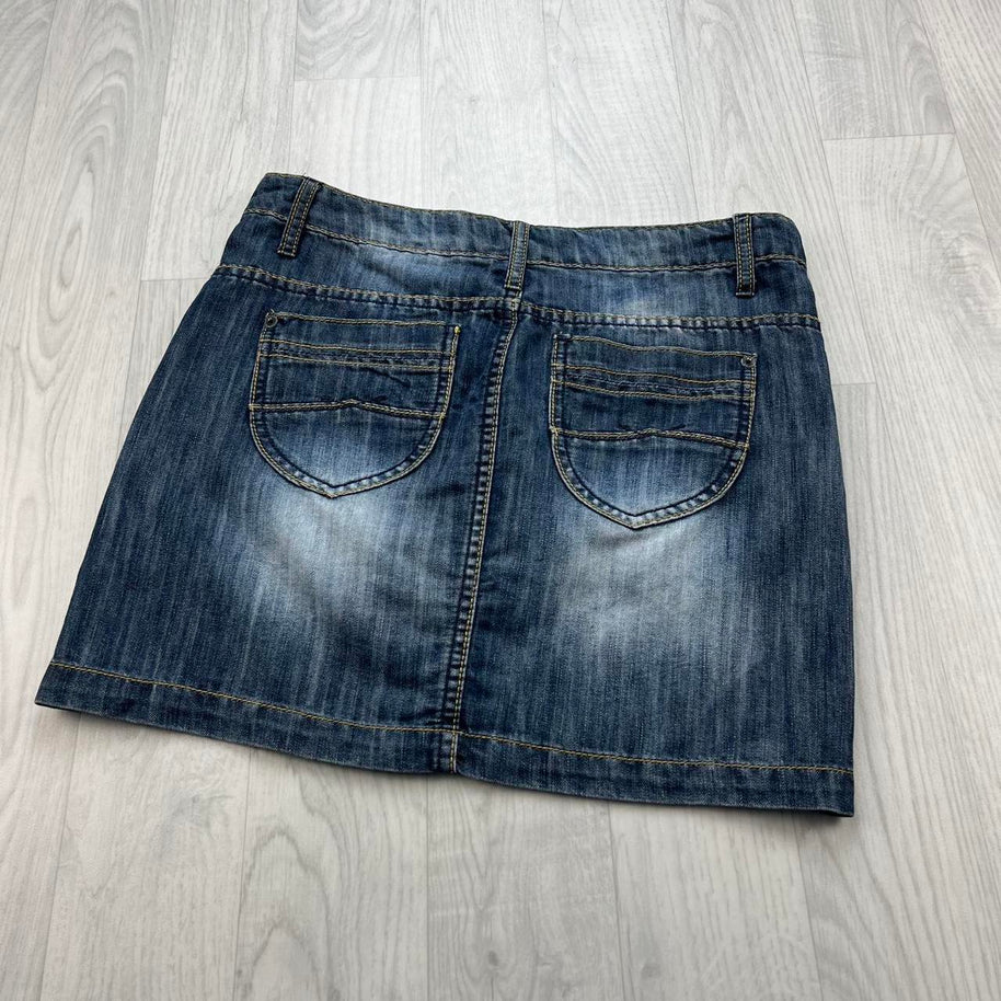 VINTAGE Y2K 17&CO DENIM MINI SKIRT BLUE