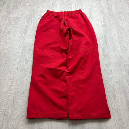 VINTAGE Y2K BAUER BAGGY TRACKSUIT BOTTOMS RED