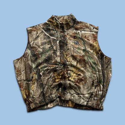 VINTAGE REALTREE ZIP UP FLEECE GILET CAMO