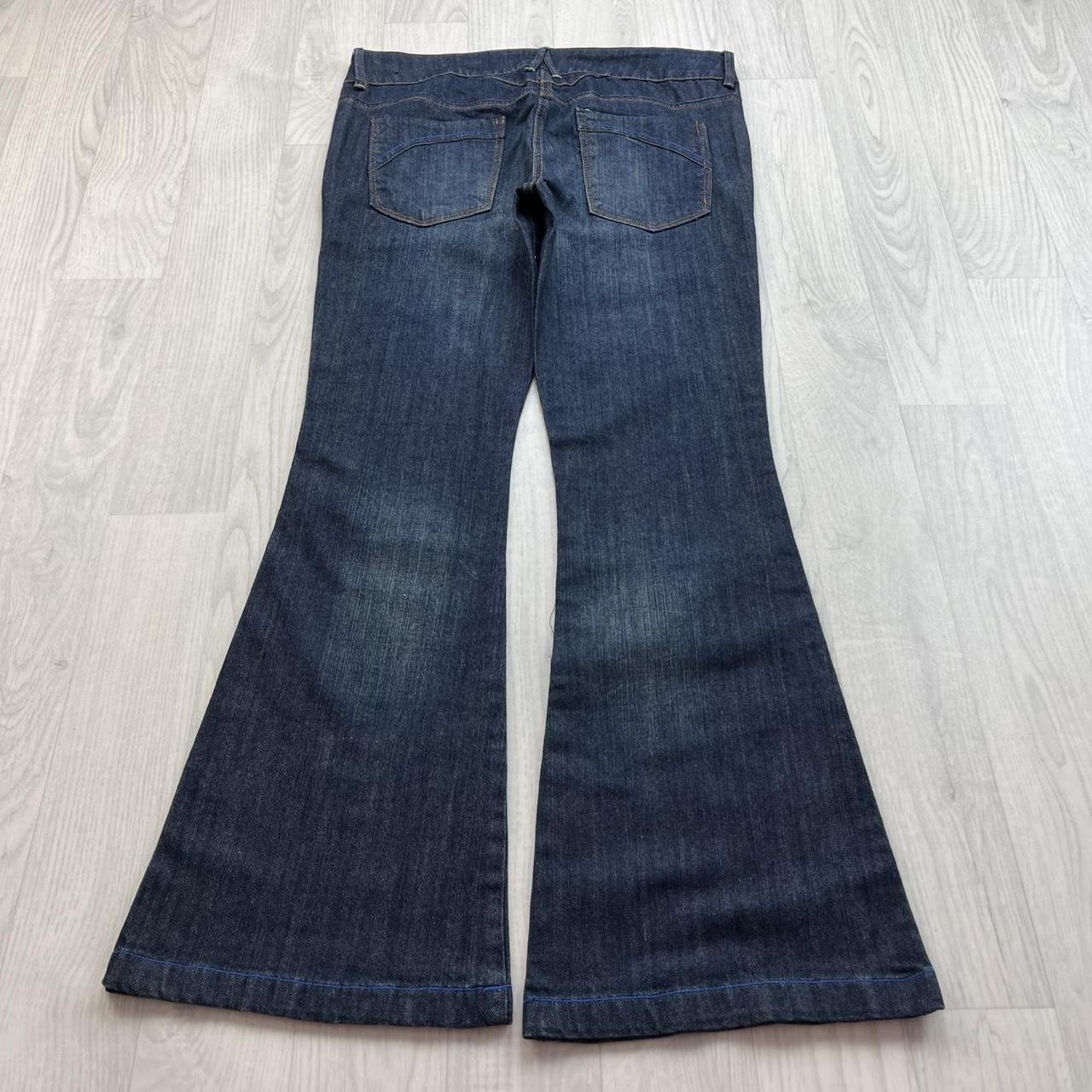 VINTAGE Y2K FALMER LOW RISE FLARED JEANS NAVY BLUE