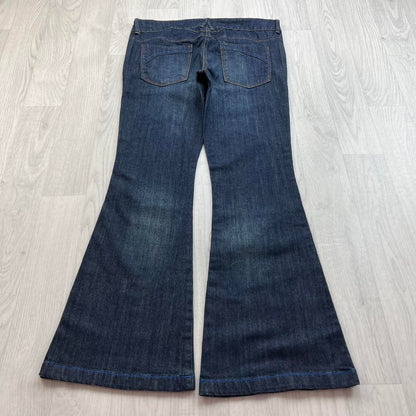 VINTAGE Y2K FALMER LOW RISE FLARED JEANS NAVY BLUE