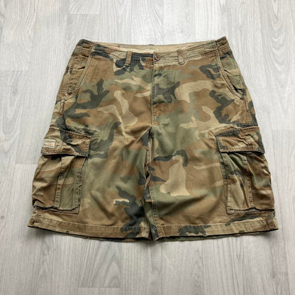 VINTAGE Y2K BAGGY CAMO CARGO SHORTS