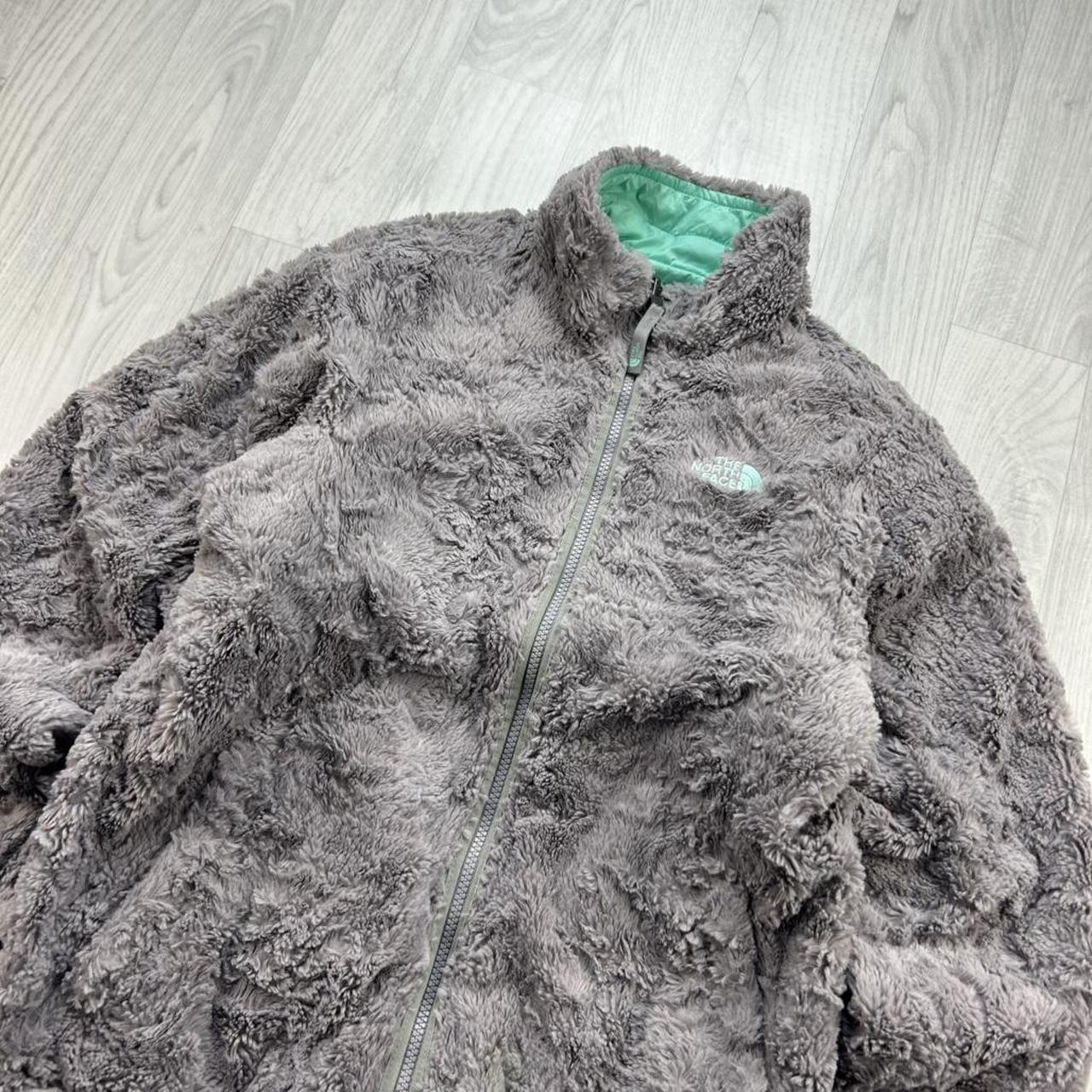 VINTAGE Y2K THE NORTH FACE REVERSIBLE FLEECE JACKET GREY / GREEN