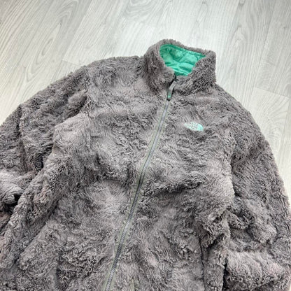 VINTAGE Y2K THE NORTH FACE REVERSIBLE FLEECE JACKET GREY / GREEN