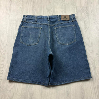 VINTAGE 00s WRANGLER BAGGY LOOSE JORTS BLUE