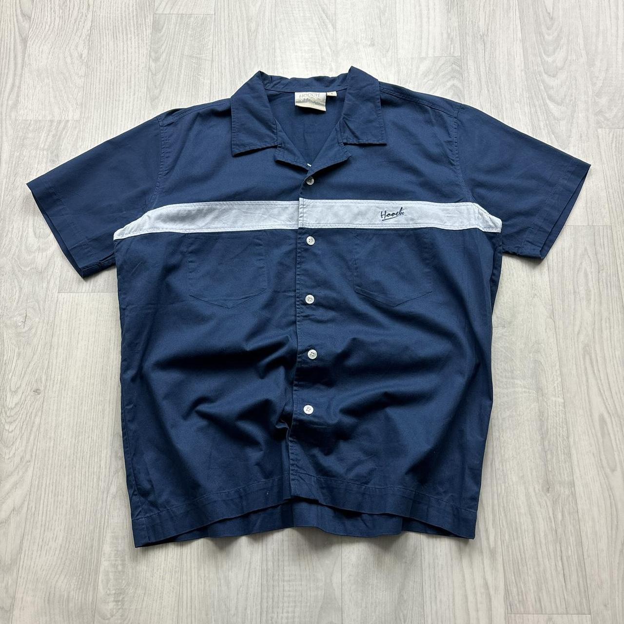 VINTAGE Y2K HOOCH SHORT SLEEVE SHIRT NAVY